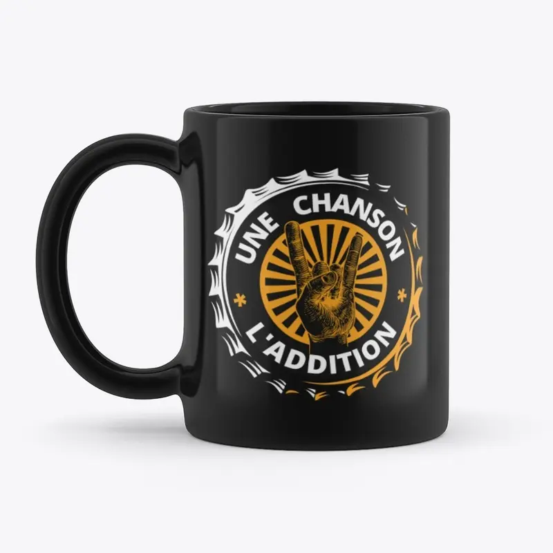 MUG NOIR PREMIUM Chanson addition X logo